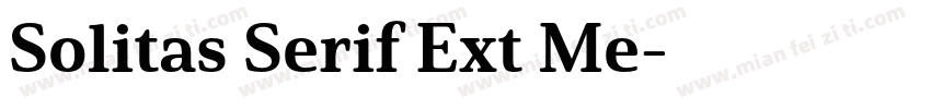 Solitas Serif Ext Me字体转换
